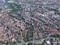 Nürnberg Altstadt Übersicht  Nürnberg Übersicht von West nach Ost Pegnitz von Kettensteg bis Wöhrder See : Luftaufnahmen